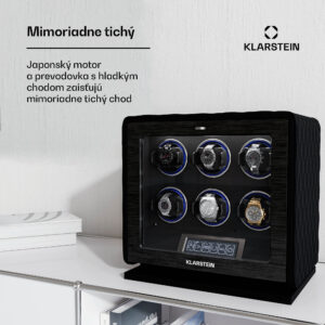 Klarstein LuminousTime naťahovač hodiniek, 6 hodiniek, mnoho nastavení, LED, 10 dB