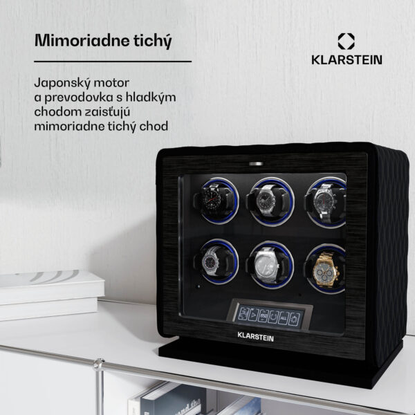 Klarstein LuminousTime naťahovač hodiniek, 6 hodiniek, mnoho nastavení, LED, 10 dB