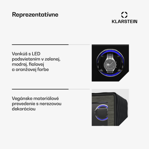 Klarstein LuminousTime naťahovač hodiniek, 6 hodiniek, mnoho nastavení, LED, 10 dB - Image 3