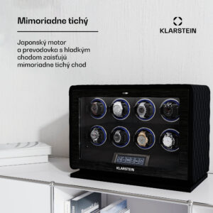 Klarstein LuminousTime naťahovač hodiniek, 8 hodiniek, mnoho nastavení, LED, 10 dB