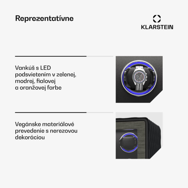 Klarstein LuminousTime naťahovač hodiniek, 8 hodiniek, mnoho nastavení, LED, 10 dB - Image 3