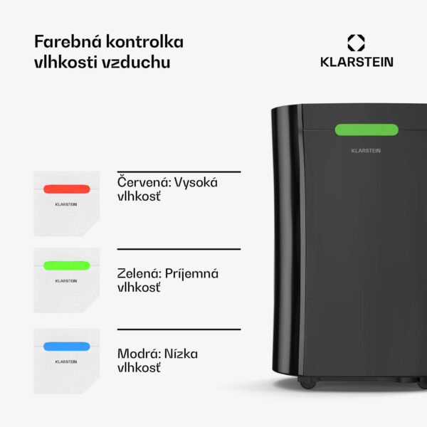 Klarstein AeroDry 10 odvlhčovač vzduchu, výkon 165 W, 10 l/deň, 135 m³/h, pre plochu do 15 m², funkcia DrySelect