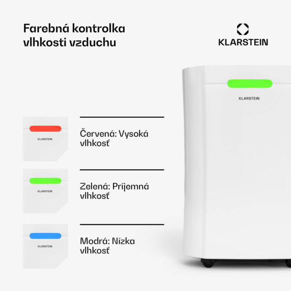Klarstein AeroDry Smart 12L odvlhčovač vzduchu, 12 l/deň, 18 m², senzor vlhkosti, ovládanie pomocou aplikácie, 135 m³/h