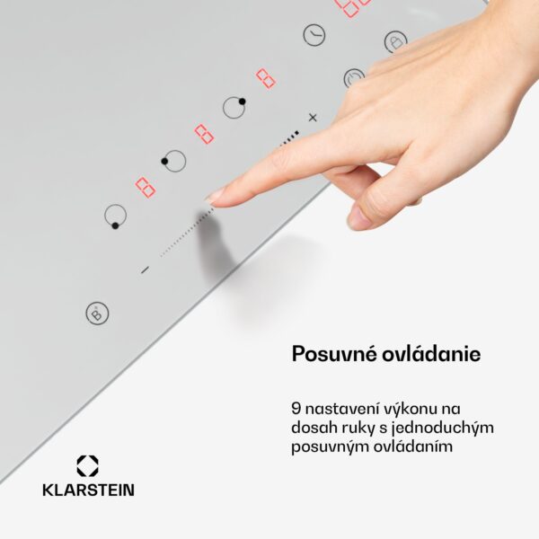 Klarstein Delicatessa Indukčná varná doska, 45 cm, 6600 W, 3 varné platne, Slider-Control, Boost