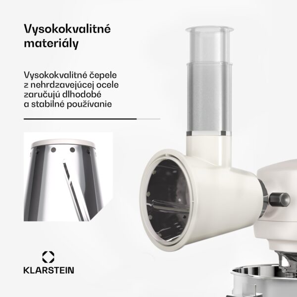 Klarstein Nástavec na šalát Chiara, 3 rôzne čepele, nehrdzavejúca oceľ, kompaktný, ľahko sa čistí - Image 2