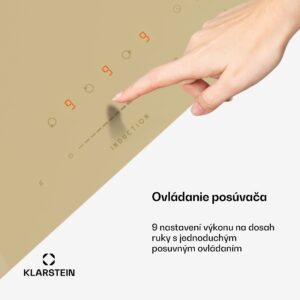 Klarstein Victoria indukčná varná doska, 45 cm, 6 600 W, 3 varné zóny, ovládanie posuvníkom, boost