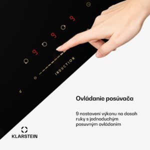 Klarstein Victoria indukčná varná doska, 45 cm, 6 600 W, 3 varné zóny, ovládanie posuvníkom, boost