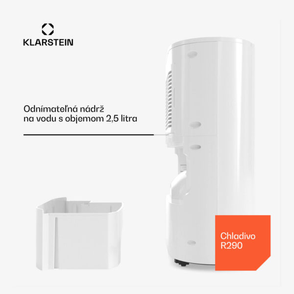 Klarstein DryFy ProConnect 16L odvlhčovač vzduchu, 16 l/deň, 24 m², WiFi, Aplikácia, LED indikátor, 24-hodinový časovač - Image 2