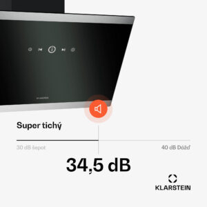 Klarstein FlashLine digestor, A++, 524 m³/h, 3 úrovne, dotykový, tichý, LED, odsávanie/recirkulácia, 100 W