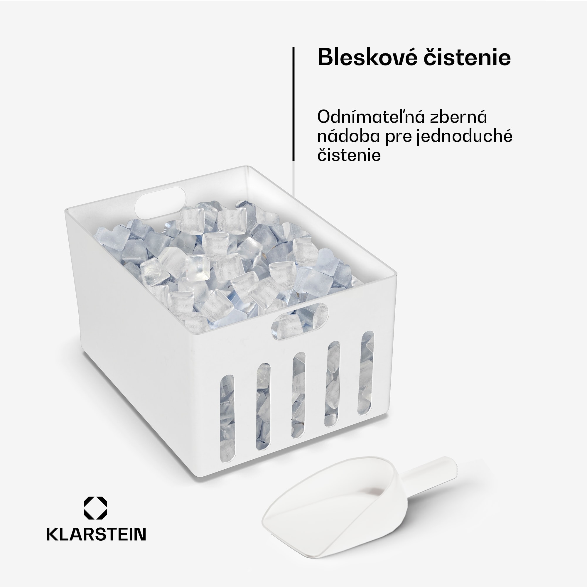 Klarstein Icefestival Cube priemyselný výrobník kociek ľadu, 400W, 1,8 litra, 20 kg/24 h – Obrázok 3