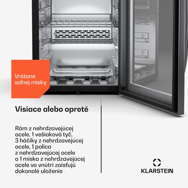 Klarstein Steakhouse skriňa na zrenie mäsa, 88 L, antibakteriálna, LED, dotykové ovládanie, regulácia vlhkosti - Image 2