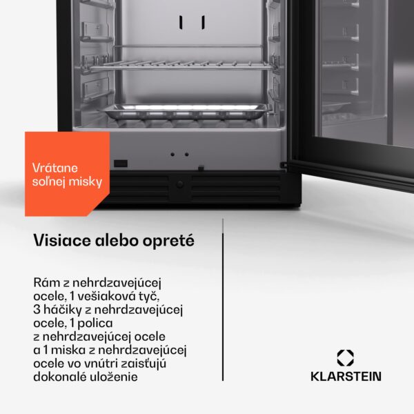 Klarstein Steakhouse skriňa na zrenie mäsa, 352 L, antibakteriálna, LED, dotykové ovládanie, regulácia vlhkosti - Image 2