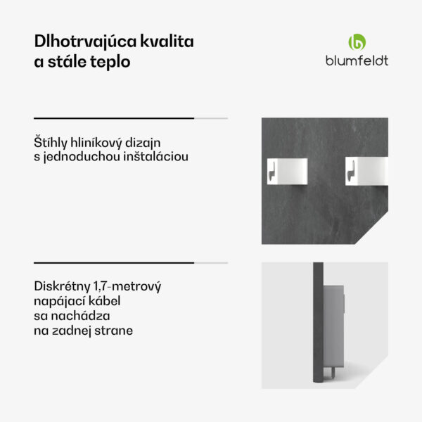 Blumfeldt Heat Square, Infračervené vykurovanie, WiFi ovládanie, 350 W, IP44 - Image 3