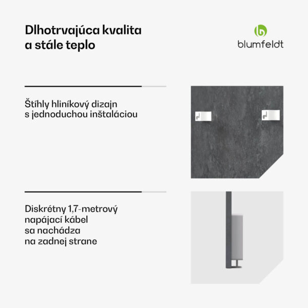 Blumfeldt Heat Square, Infračervené vykurovanie, WiFi ovládanie, 700 W, IP44 - Image 3