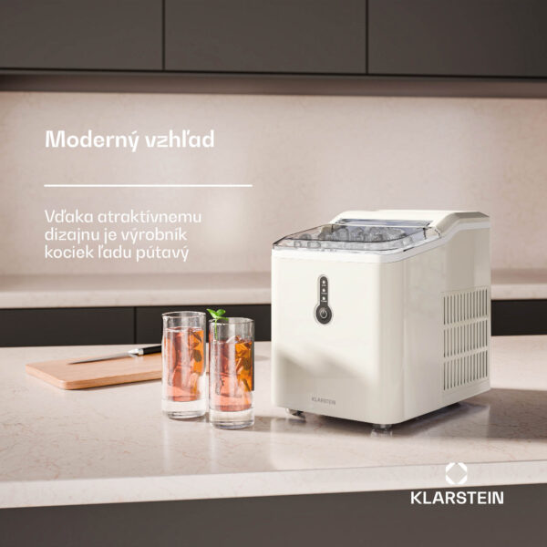 Klarstein ChillOut výrobník ľadových kociek, 12 kg/deň, 9 kociek ľadu za 8 minút, 120 W, nádrž na vodu - Image 2