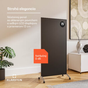 Klarstein Wonderwall Smart Bornholm Infračervený ohrievač, 1200 W, Inteligentné ovládanie, montáž na stenu, LED-Displej