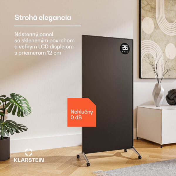 Klarstein Wonderwall Smart Bornholm Infračervený ohrievač, 1200 W, Inteligentné ovládanie, montáž na stenu, LED-Displej