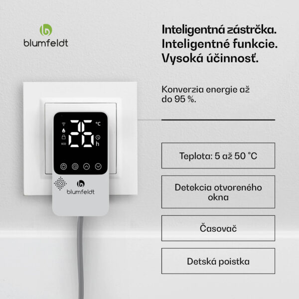 Blumfeldt RadiantSmart IR Heater, Infračervený ohrievač, Externý termostat, 360 W, Energeticky účinný - Image 2