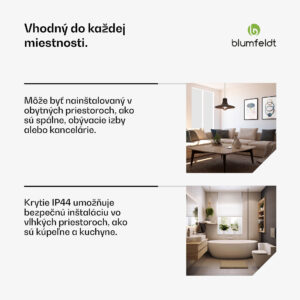 Blumfeldt RadiantSmart IR Heater, Infračervený ohrievač, Posilňovacia jednotka, IP44