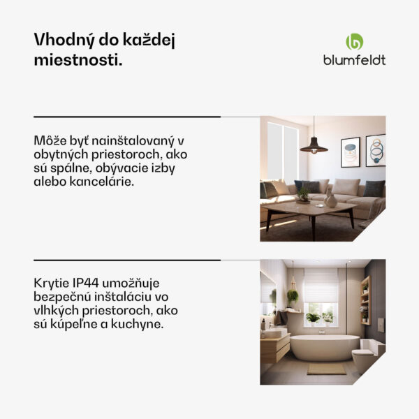 Blumfeldt RadiantSmart IR Heater, Infračervený ohrievač, Posilňovacia jednotka, IP44