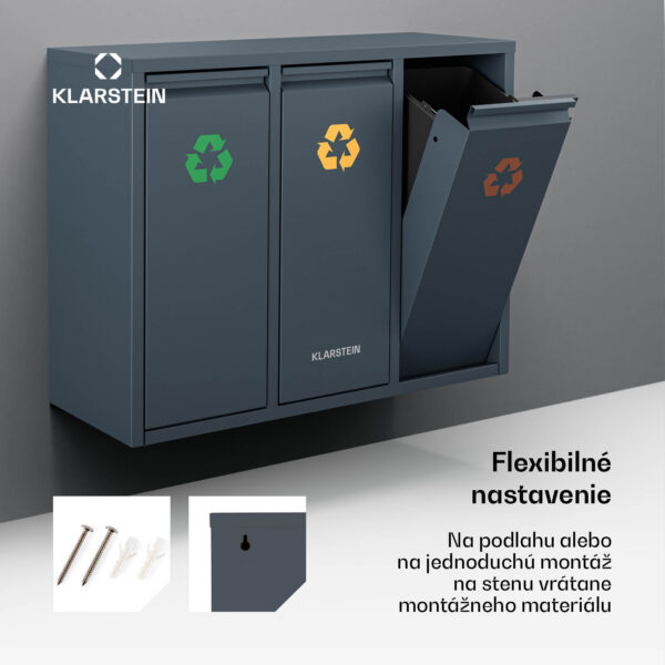Klarstein Ordnungshüter 3, 45 litrov, 3 koše, bez zápachu, jednoduché plnenie