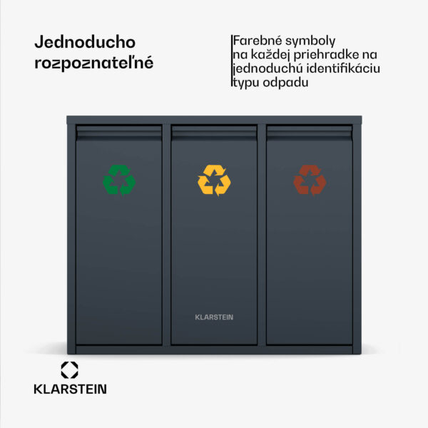 Klarstein Ordnungshüter 3, 45 litrov, 3 koše, bez zápachu, jednoduché plnenie - Image 3