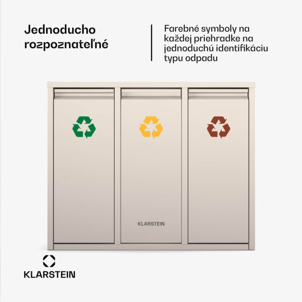 Klarstein Ordnungshüter 3, 45 litrov, 3 koše, bez zápachu, jednoduché plnenie - Image 3