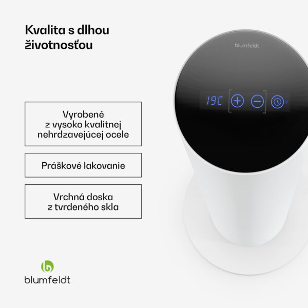 Blumfeldt SmartFlow Tower infračervený sálavý ohrievač, 700 W, 360° distribúcia tepla, WLAN-ovládanie - Image 2
