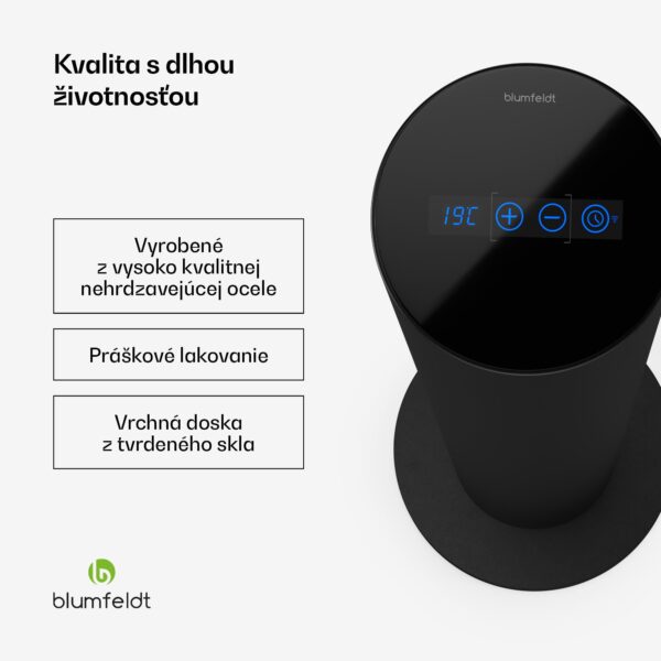 Blumfeldt SmartFlow Tower infračervený sálavý ohrievač, 700 W, 360° distribúcia tepla, WLAN-ovládanie - Image 2