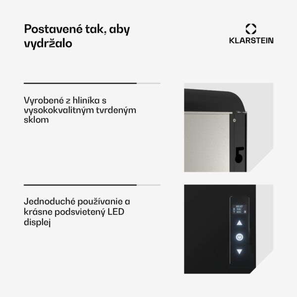 Klarstein ZenHeat Graphene nástenný ohrievač 1110 W - Image 3