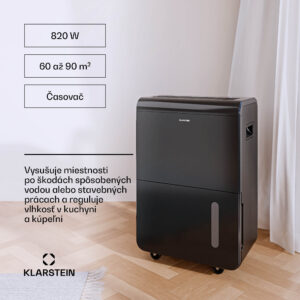 Klarstein DryFy Connect 70 odvlhčovač vzduchu, 70 l / deň, do 90 m², WiFi, ovládanie pomocou aplikácie, 8 L nádrž na vodu