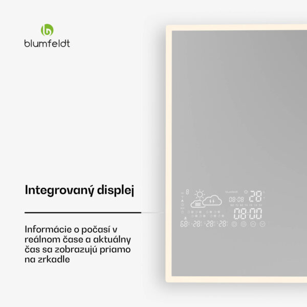 Blumfeldt Infračervený ohrievač, Smart Mirror, Infračervené žiarenie, 500 W, IP44