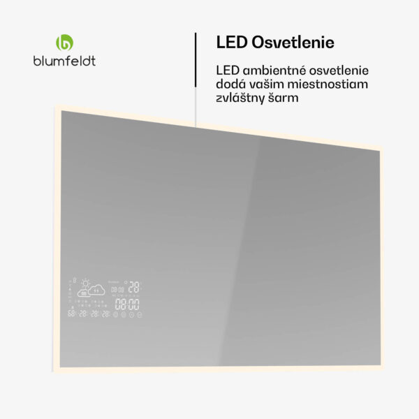 Blumfeldt Infračervený ohrievač, Smart Mirror, Infračervené žiarenie, 500 W, IP44 - Image 2