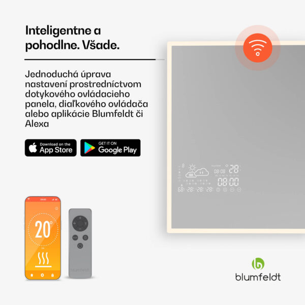 Blumfeldt Infračervený ohrievač, Smart Mirror, Infračervené žiarenie, 500 W, IP44 - Image 3