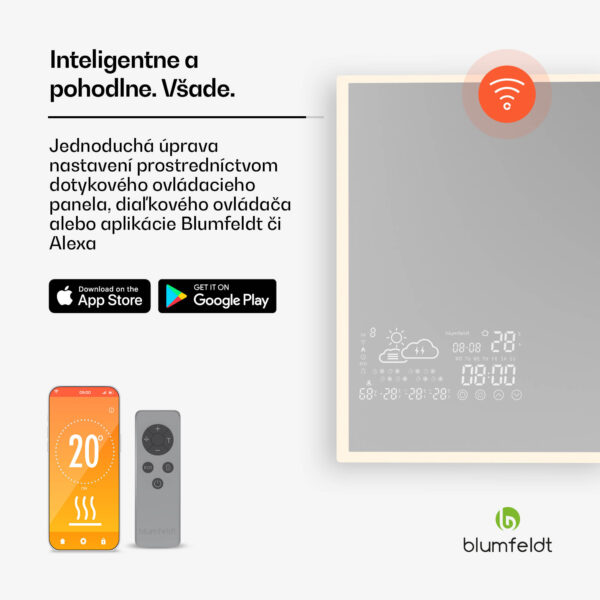 Blumfeldt Infračervený ohrievač, Smart Mirror, Infračervené žiarenie, 600 W, IP44 - Image 2