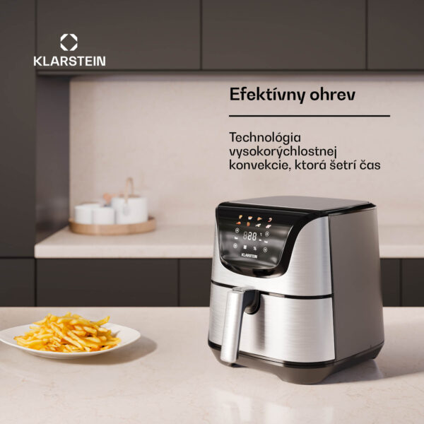 Klarstein AeroVital Deluxe teplovzdušná fritéza, 1700 W, 8 programov, vrátane príslušenstva, 200°C, Časovač - Image 2