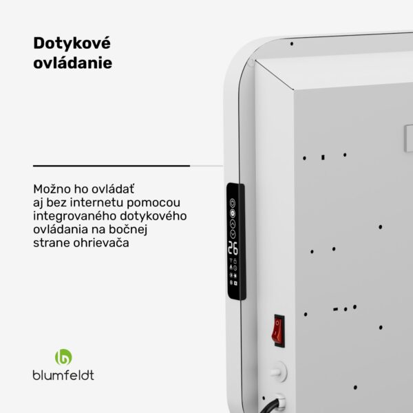 Blumfeldt SwiftWave infračervený ohrievač, 2000 W, do 20 m², dotykové ovládanie aplikáciou, grafén - Image 3