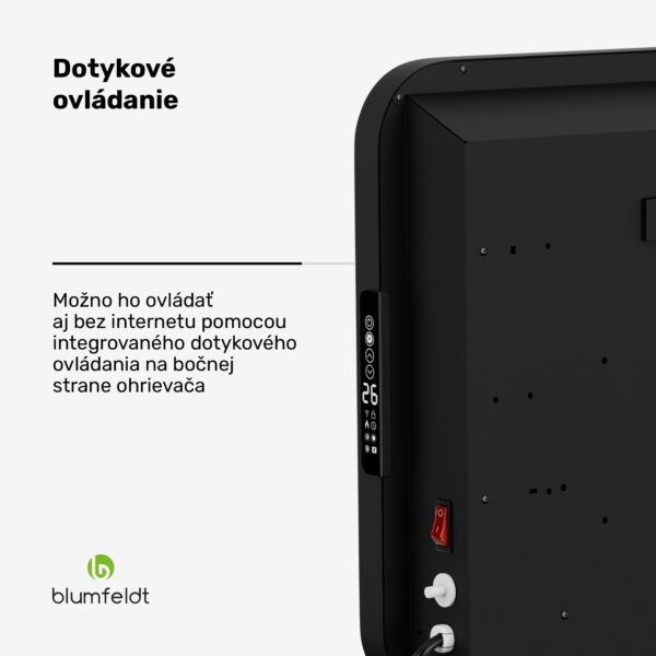 Blumfeldt SwiftWave infračervený ohrievač, 2000 W, do 20 m², dotykové ovládanie aplikáciou, grafén - Image 3