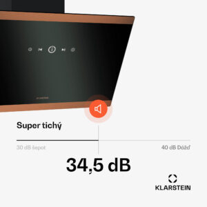 Klarstein FlashLine 60 digestor, A++, 524 m³/h, 3 úrovne, dotykový, tichý, LED, odsávanie/recirkulácia, 100 W
