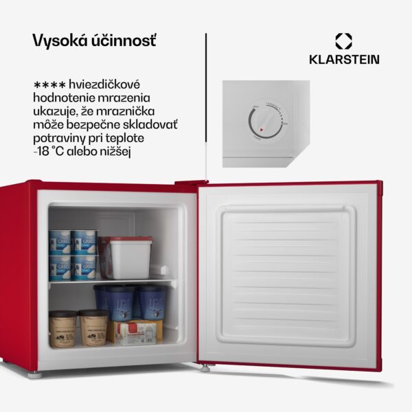Klarstein Irene Retro chladnička a mraznička, 31 litrov, mraznička a chladnička v jednom, úsporná