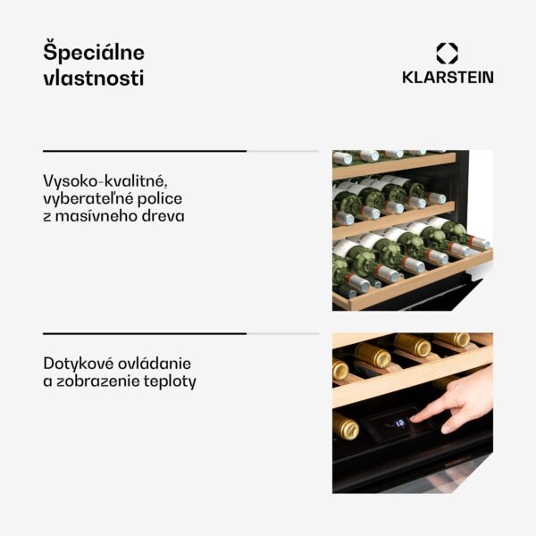 Klarstein Vinsider 30 Built-In Uno chladnička na víno, 30 fliaš, integrovateľná, LED, tichá - Image 2