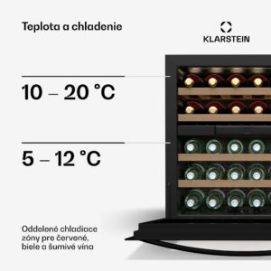 Klarstein Vinsider 30 Built-In Duo chladnička na víno, 30 fliaš, integrovateľná, LED, tichá