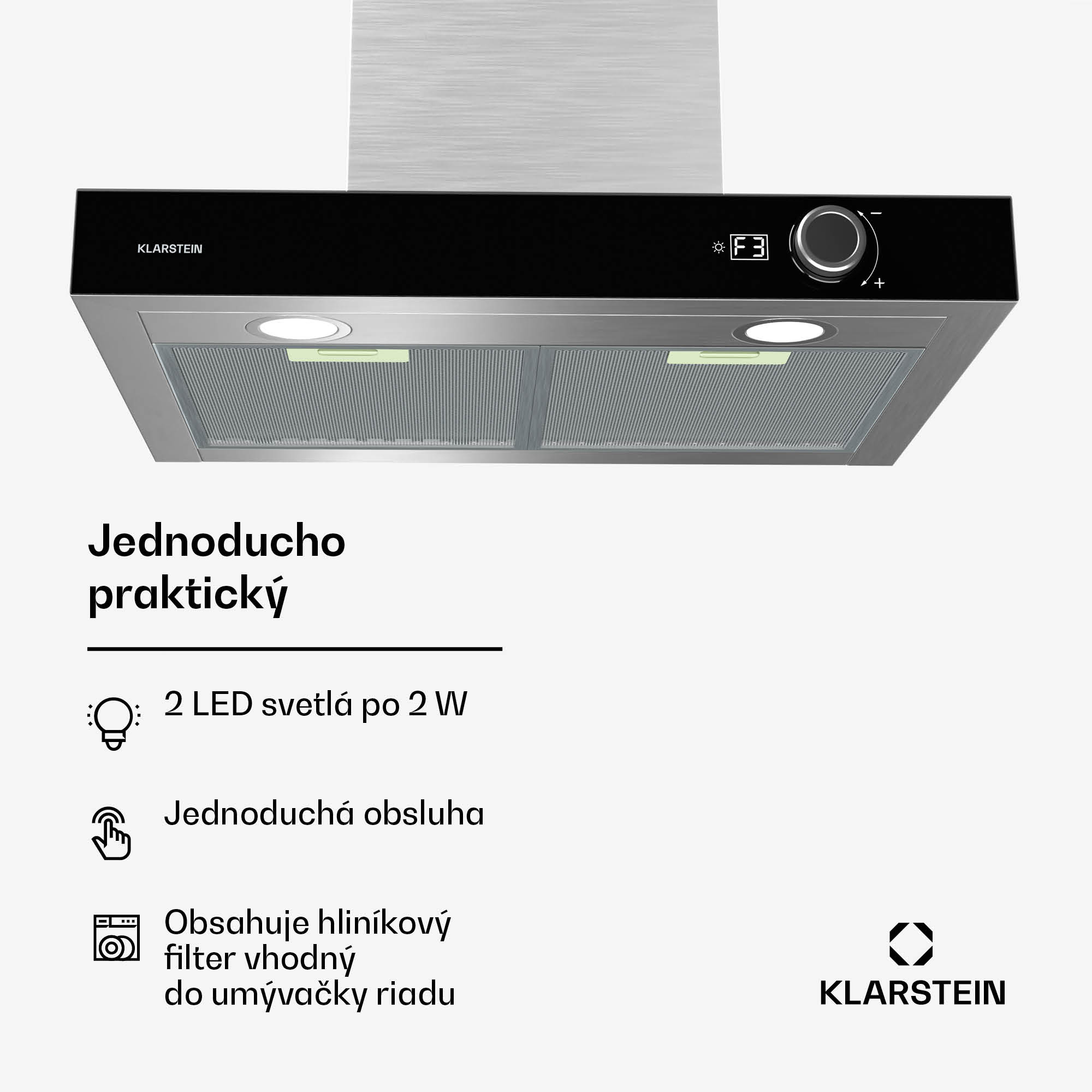 Klarstein AirNova odsávač pár | recirkulácia a odťah | energetická trieda A++ | 110 W | 614 m³/h – Obrázok 3