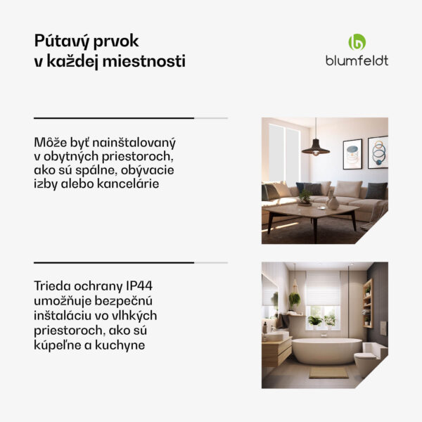 Blumfeldt ThermaTouch konvektor, 2 000 W, elegantný dizajn, dotykové ovládanie, do 20 m² - Image 3