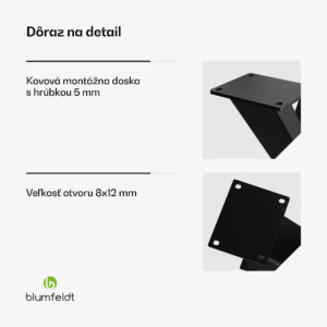 Blumfeldt UrbanFodge X nohy stola, moderný dizajn, pre projekty DIY, nosnosť 200 kg