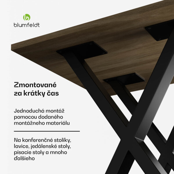 Blumfeldt UrbanFodge X nohy stola, moderný dizajn, pre projekty DIY, nosnosť 200 kg - Image 2