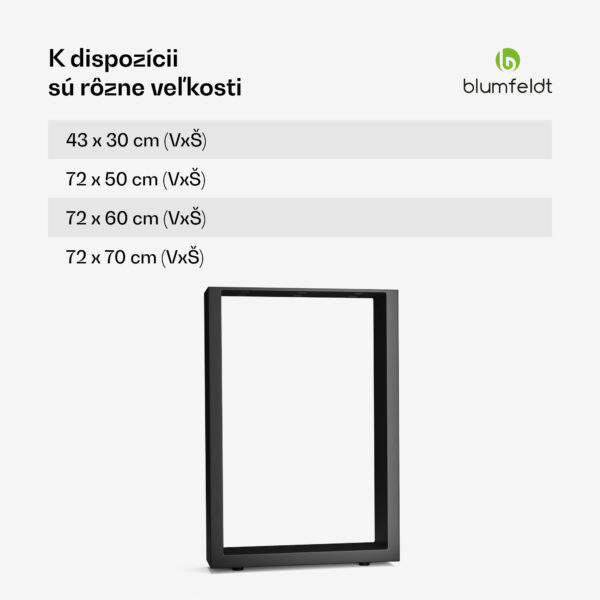 Blumfeldt UrbanFodge U nohy stola, Moderný dizajn, Pre projekty DIY, Nosnosť 200 kg - Image 3