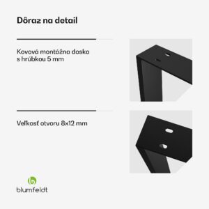 Blumfeldt UrbanFodge U nohy stola, Moderný dizajn, Pre projekty DIY, Nosnosť 200 kg