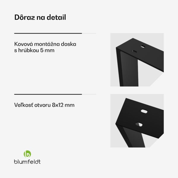 Blumfeldt UrbanFodge U nohy stola, Moderný dizajn, Pre projekty DIY, Nosnosť 200 kg