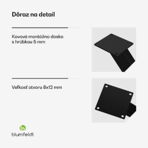 Blumfeldt UrbanFodge TRIPLE X nohy stola, Moderný dizajn, Pre projekty DIY, Nosnosť 200 kg